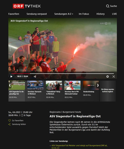 Screenshoot ORF TV Mediathek