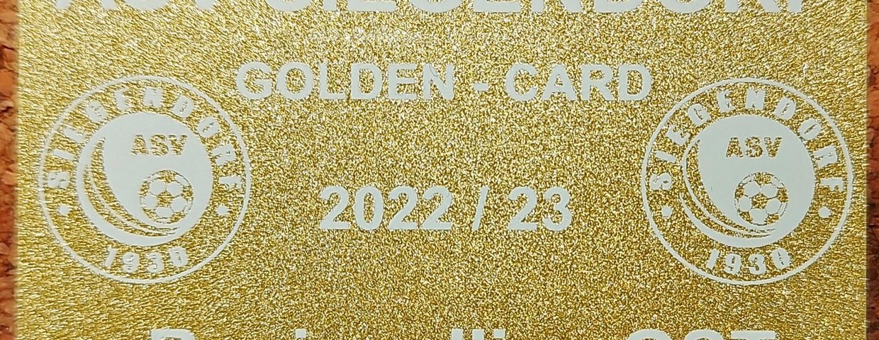 Der ASV präsentiert wieder limitierte GOLD CARDS und SAISONKARTEN