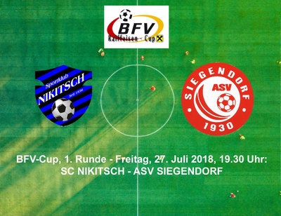 Siegendorf tritt im BFV-Cup auswärts auf Nikitsch