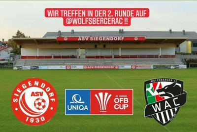 ÖFB-Cup, 2. Runde: ASV Siegendorf - WAC